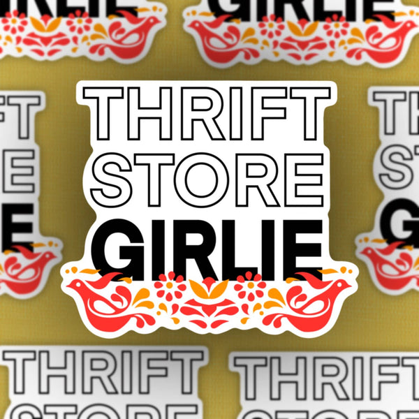 Thrift Store Girlie Sticker