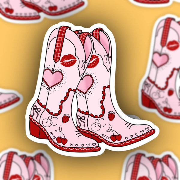 Short and Sweet Cowboy Boots Sticker
