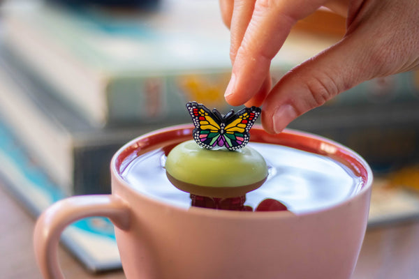 Butterfly | Floating Tea Steeper | Green Base | Rainbow