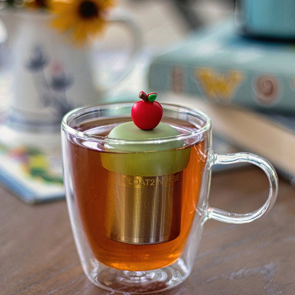 Red Apple | Floating Tea Infuser | Green Base | Red Apple