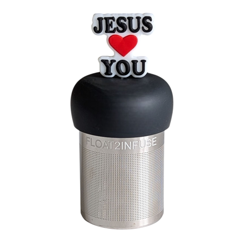 Jesus Loves You | Floating Tea Infuser | Black Base | White