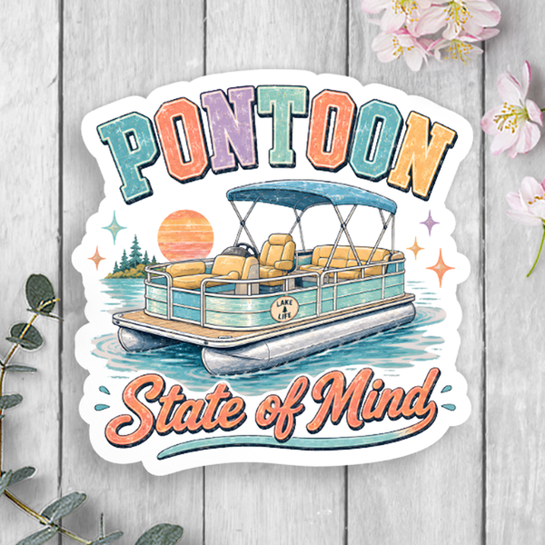Pontoon Boat Vinyl Sticker