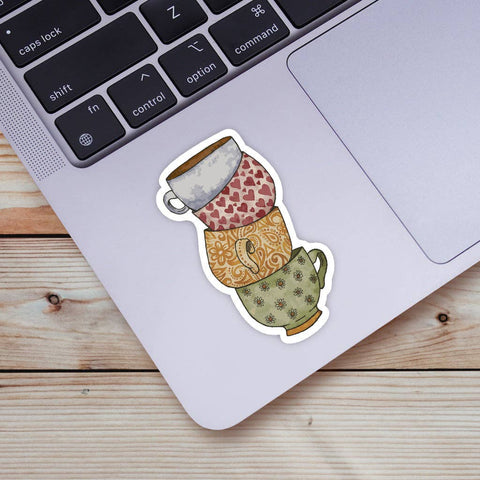 Coffee Mug Tower Coffee Sticker