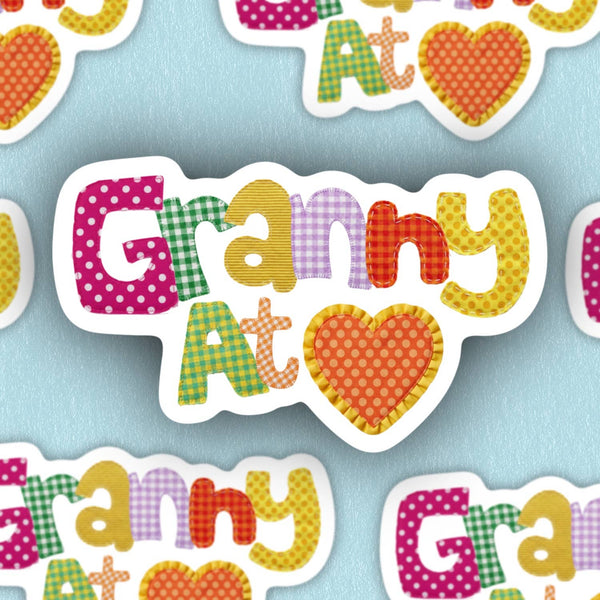 Granny at heart, sticker