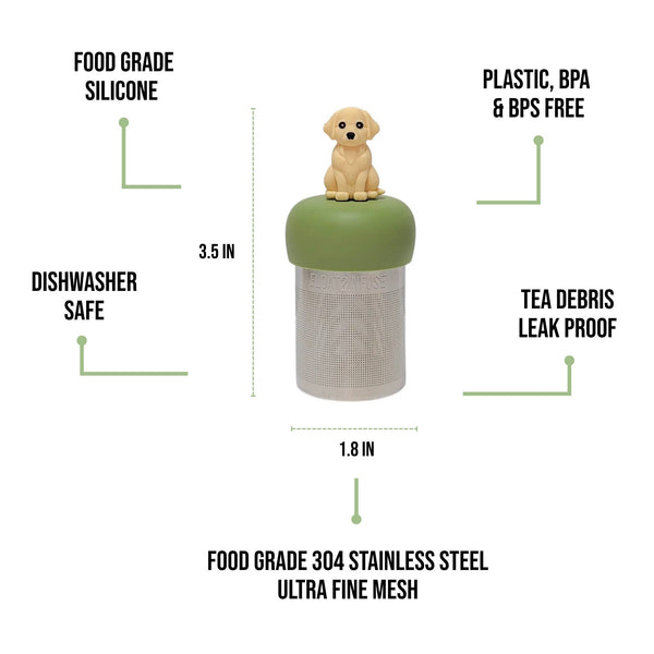 Golden Retriever | Floating Tea Infuser | Green Base | Dog