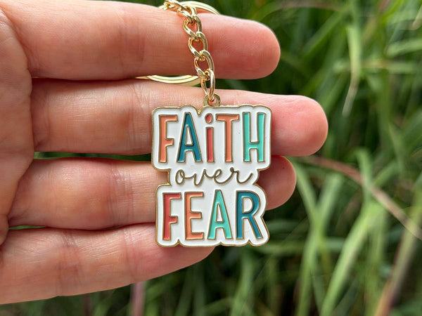 Faith Over Fear Keychain | Wholesale Christian Keychains