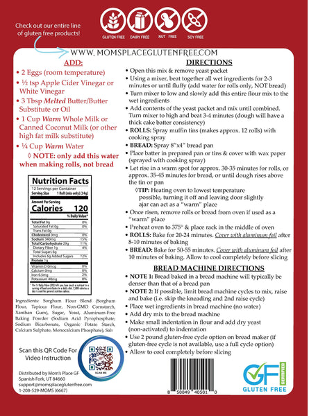 "I Can't Believe These Aren't Wheat!" Gluten-Free Rolls or Bread Mix