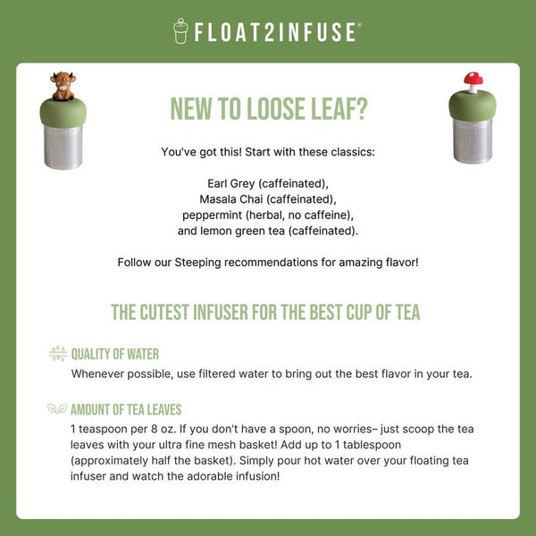 Pink Butterfly | Floating Tea Infuser | Green Base | Pink