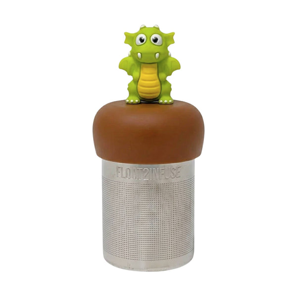 Bright Green Dragon| Floating Tea Infuser | Light Brown Base