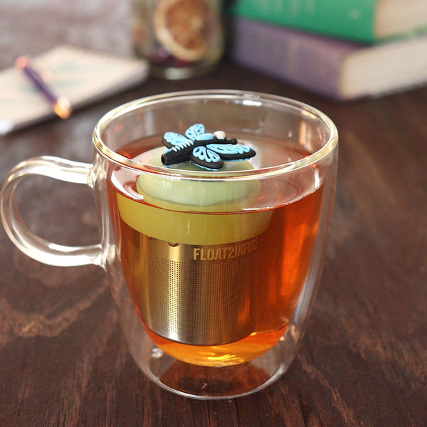 Blue Dragonfly | Floating Tea Infuser | Green Base | Blue