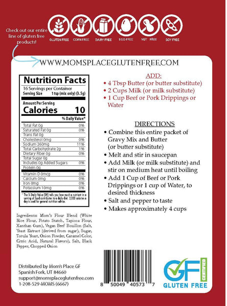 Gluten-Free Beef or Pork Gravy Mix