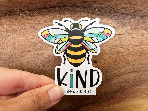 Bee Kind | Waterproof Vinyl Sticker | Cute, Colorful, Bees