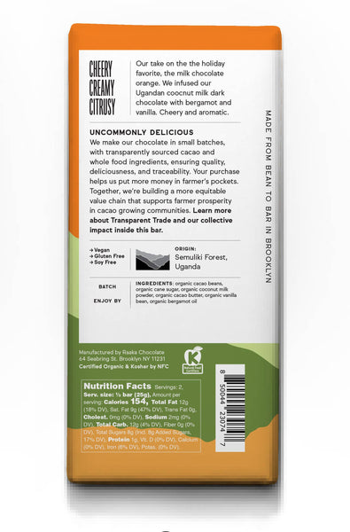 55% Winter Citrus Chocolate Bar - Holiday Winter Limited