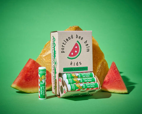 Kids Beeswax Lip Balm Display – Watermelon (24-Count)