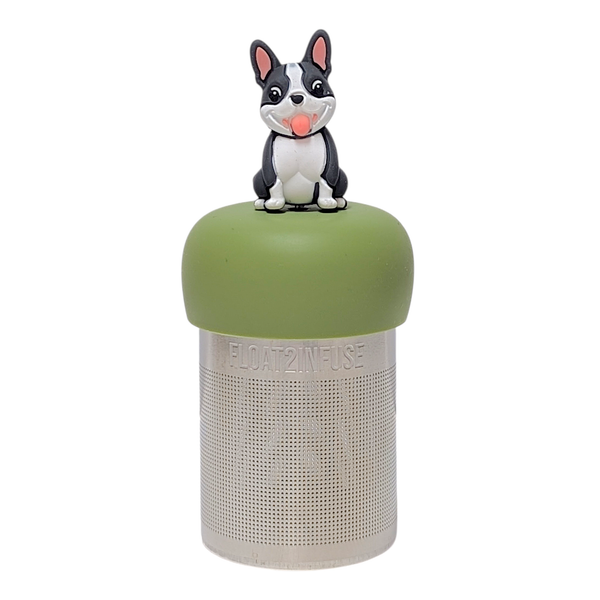 French Bulldog | Floating Tea Infuser | Green Base | Dog