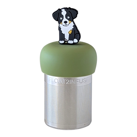 Floating Border Collie Tea Infuser I Green Base