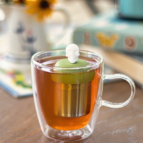 White Skull | Floating Tea Infuser | Green Base | White