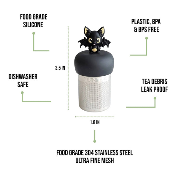 Black Bat | Floating Tea Infuser | Black Base | Black