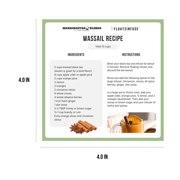 Wassail-Dutch Oven | Pitcher Tea Infuser Card | Tea Recipe