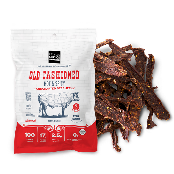 Old Fashioned - Dry Style - Hot & Spicy Beef Jerky 2.5oz
