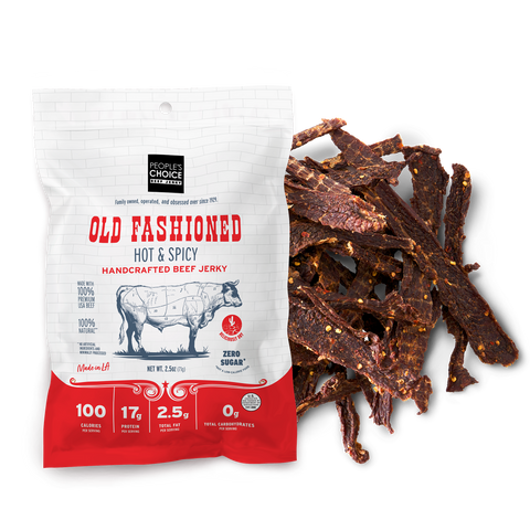 Old Fashioned - Dry Style - Hot & Spicy Beef Jerky 2.5oz