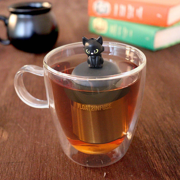 Black Cat | Floating Tea Infuser |Black Base | Black Cat