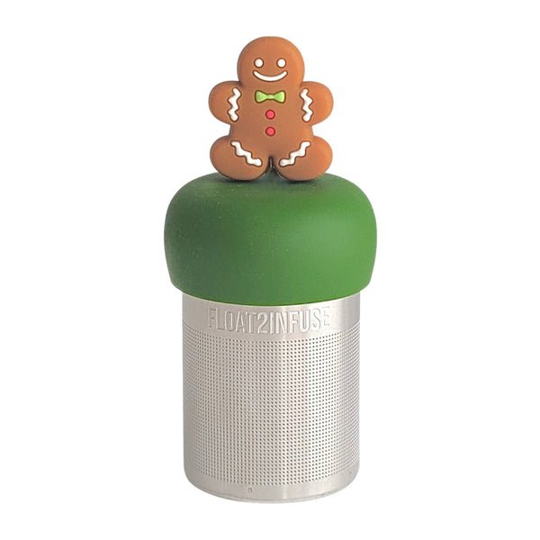 Gingerbread Man | Floating Tea Infuser | Green Base | Brown