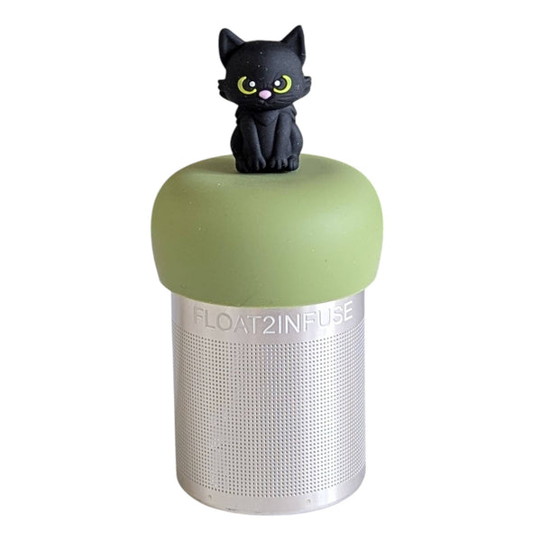 Halloween Cat | Floating Tea Infuser | Green Base | Black