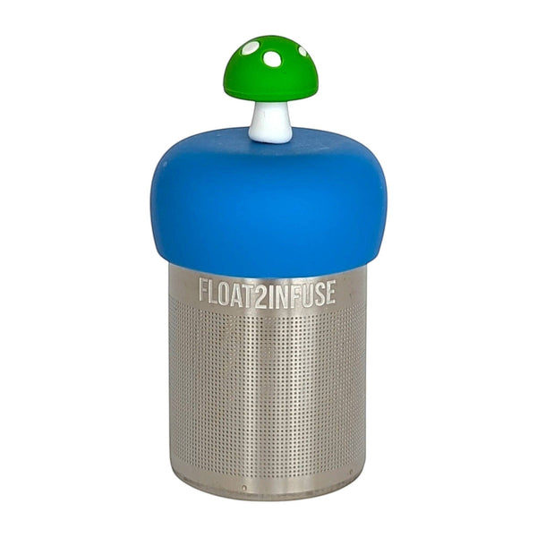 Green Mushroom | Floating Tea Infuser | Blue Base | Green