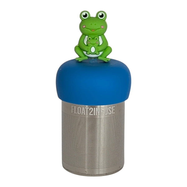 Mom & Baby Frog | Floating Tea Steeper | Blue Base | Green
