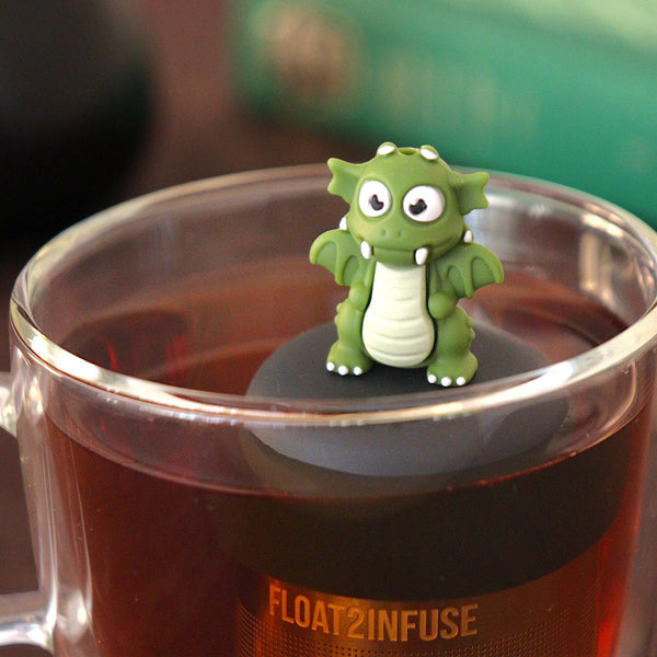 Dark Green Dragon| Floating Tea Infuser | Black Base | Green