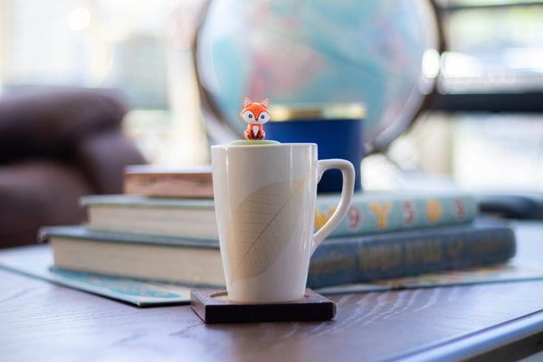 Orange Fox | Floating Tea Steeper | Green Base | White Strip