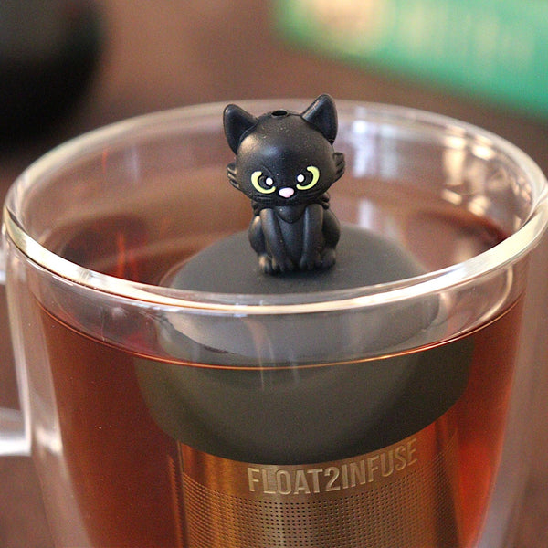 Black Cat | Floating Tea Infuser |Black Base | Black Cat