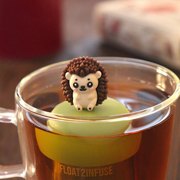 Hedgehog| Floating Tea Infuser | Green Base | Brown & Beige