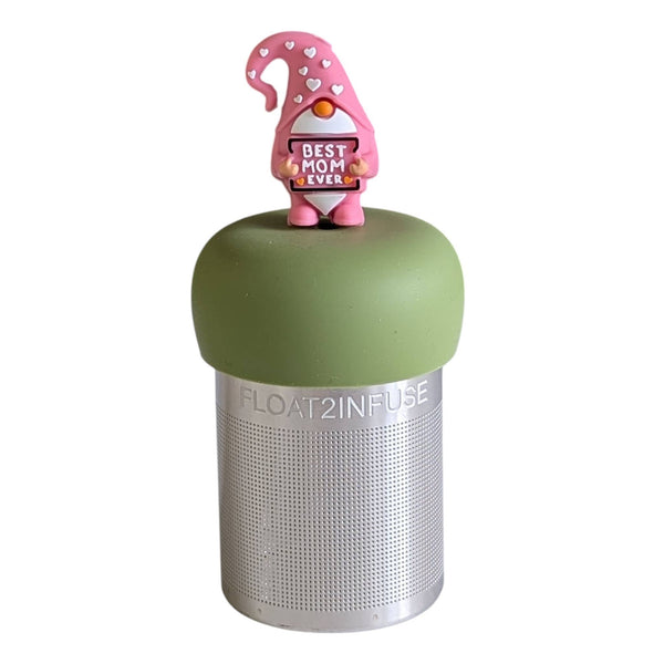 Best Mom Gnome | Floating Tea Infuser | Green Base | Pink