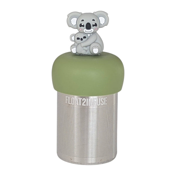 Mom Baby Koala | Floating Tea Infuser | Green Base | Grey