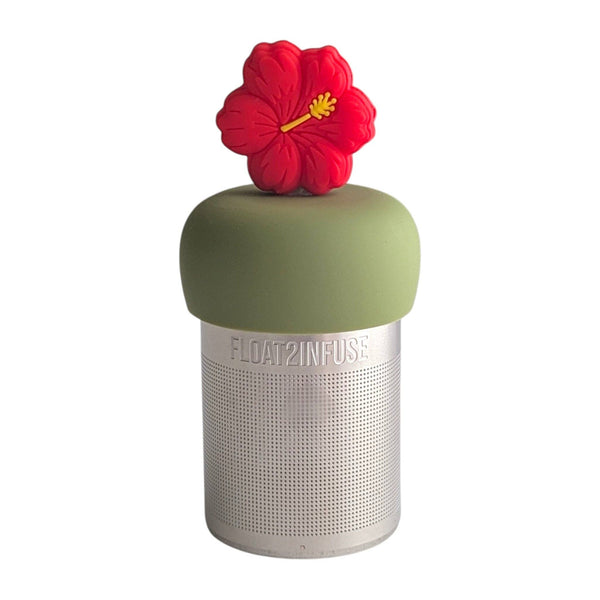 Red Hibiscus | Floating Tea Infuser | Green Base | Red