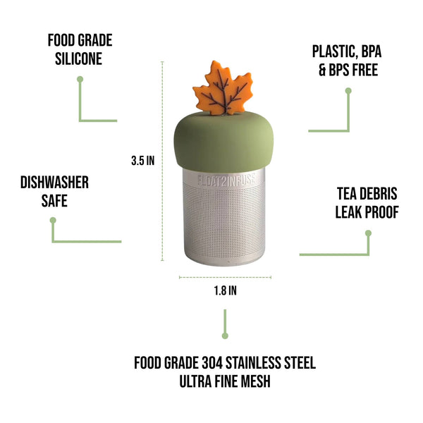 Orange Maple Leaf | Floating Tea Infuser | Green Base