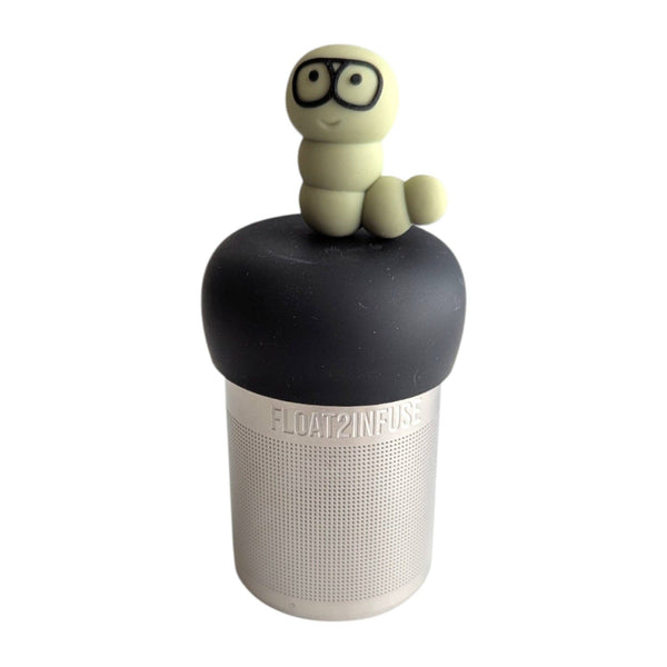 Nerdy Caterpillar | Floating Tea Infuser | Black Base |Olive