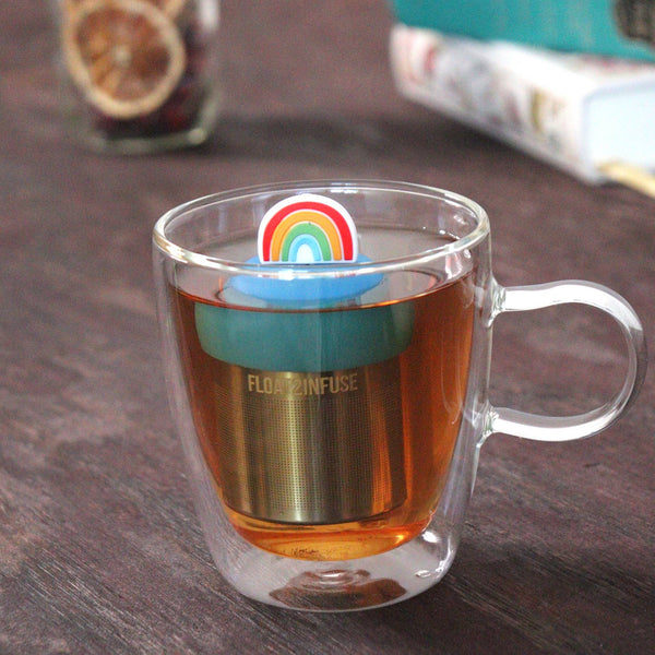 Rainbow Infuser | Floating Tea Infuser | Blue Base |Colorful
