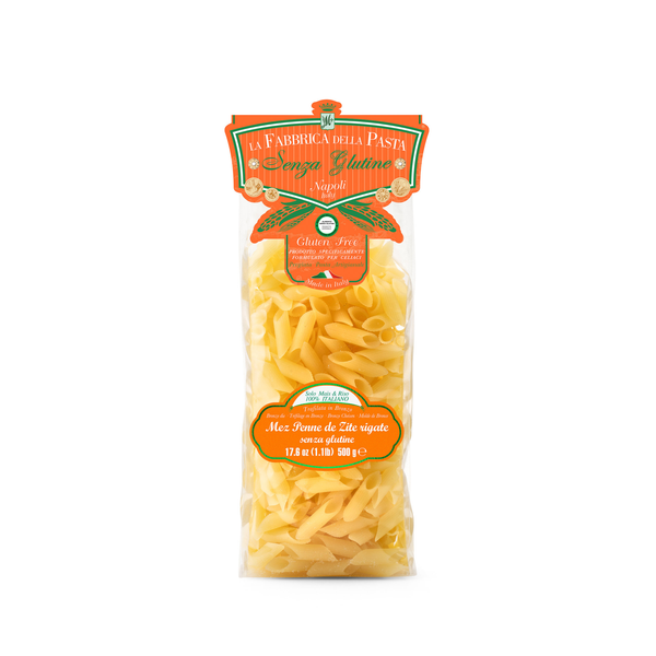 Gluten Free Mez Penne Rigate by La Fabbrica della Pasta