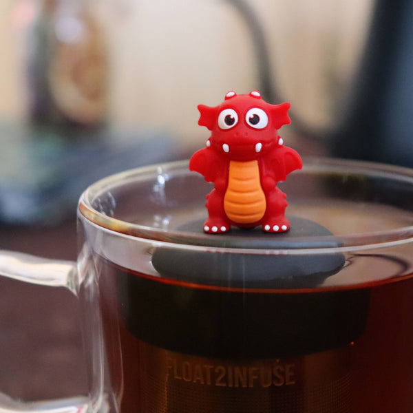 Red Dragon | Floating Tea Infuser | Black Base | Red Topper