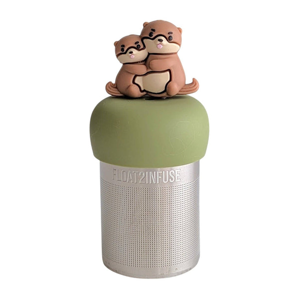 Mom & Baby Otter | Floating Tea Infuser | Green Base | Brown