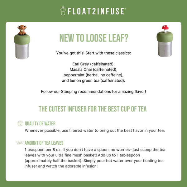 Black Bat | Floating Tea Infuser | Black Base | Black
