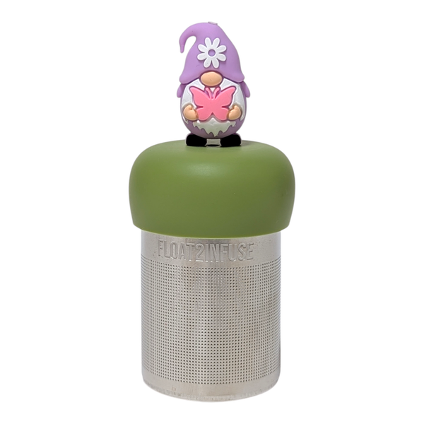 Butterfly Gnome | Floating Tea Infuser | Green Base | Purple