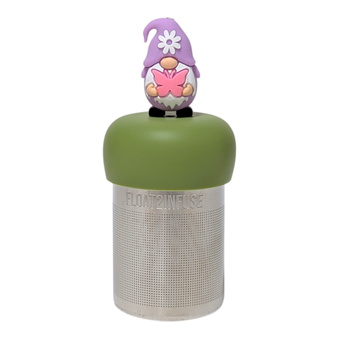 Butterfly Gnome | Floating Tea Infuser | Green Base | Purple