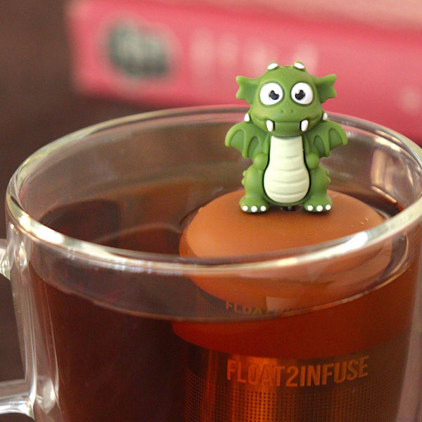 Dark Green Dragon| Floating Tea Infuser | Light Brown Base