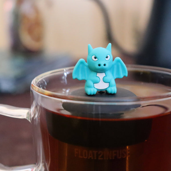 Mad Teal Dragon Floating Tea Infuser | Black Base | Teal